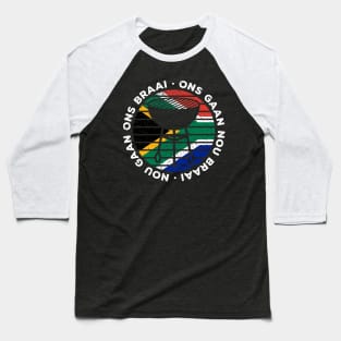 Ons Gaan Nou Braai Funny African BBQ Family Baseball T-Shirt